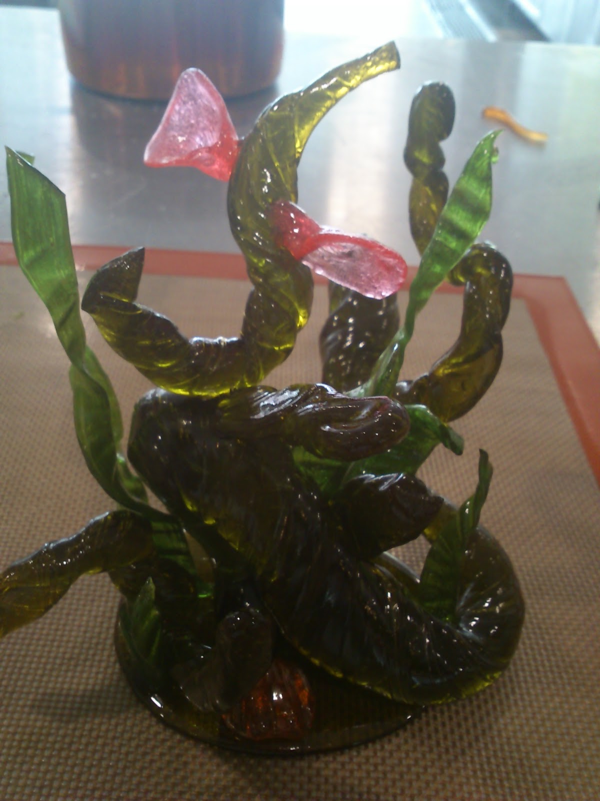 Culinary Arts Design B projects sugar sculpture